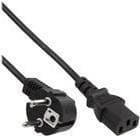 InLine - Strømledning - CEE 7/7 (S) Vinklet til IEC 60320 C13 Vinklet - 50 cm - Sort (pakke med 60) (B-16651M)