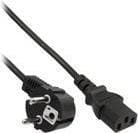 INLINE - Virtajohto - CEE 7/7 (S) kulmassa IEC 60320 C13 - 1 m - Musta (45 kappaleen pakkaus)