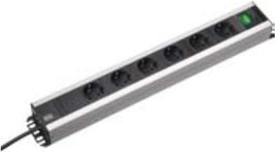 Bachmann Tradesmans strip - strømskinne - udgangsforbindelser: 6 - 2,0 m ledning - sort (300.008)