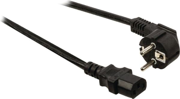Gode forbindelser Apparatkabel med lige C13 stik og vinklet stik - 3x 1,50mm / sort - 15 meter