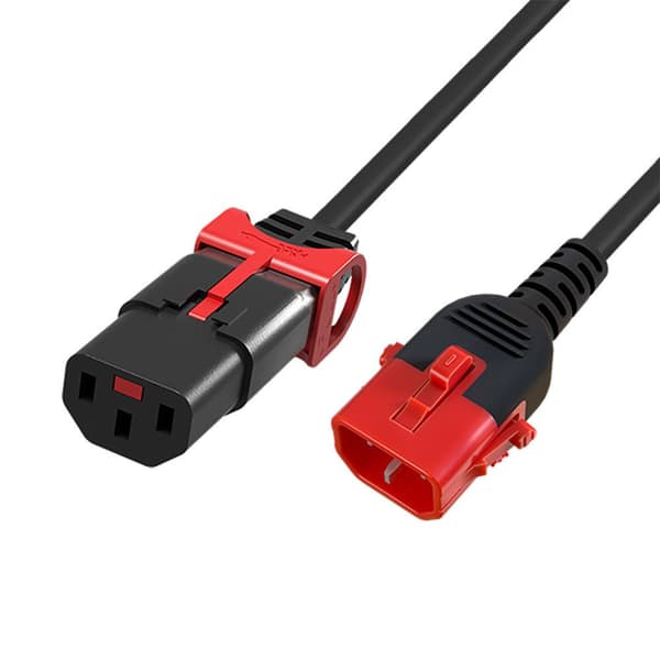 ACT Virtajohto C13 - C14 Dual IEC LOCK musta 3 m (AK5505)