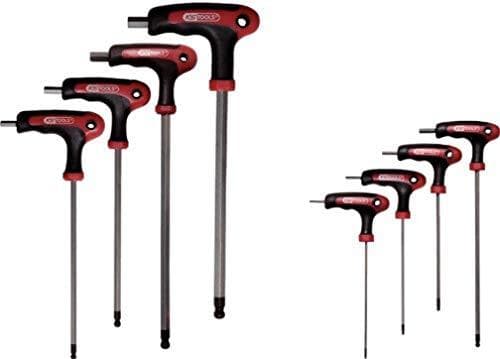 KS TOOLS ERGOTORQUEplus T-kahvallinen kuusiokoloavainsarja, 8 kpl. (151,8155)
