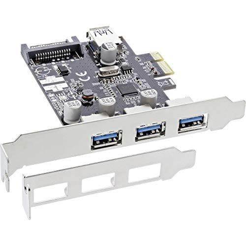 InLine 76662C -liitäntäkortti, 3x+1x USB 3.0, PCIe, SATA-virtaliittimellä, sis. matalaprofiilinen paikkapidike