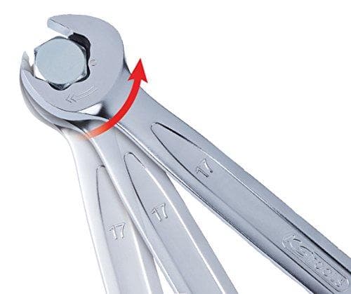 KS TOOLS DUO GEARplus kombinationsnøgle, åben skraldefunktion 17 mm, omskiftelig (503.5917)