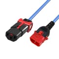 Miniatyrbillede 1 af 2: ACT strømkabel C13 - C14 Dual IEC LOCK blå 0,5 m (AK5516)