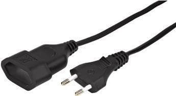 e+p SVE 4 1AC pistorasia(t) 3 m musta jatkojohto (SVE 4)