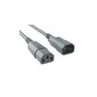 Bachmann H05VV-F 3G 1,00 mm² - Strømforsyning forlængerkabel - IEC 60320 C14 til IEC 60320 C13 - 250 V - 10 A - 2 m - rund - grå