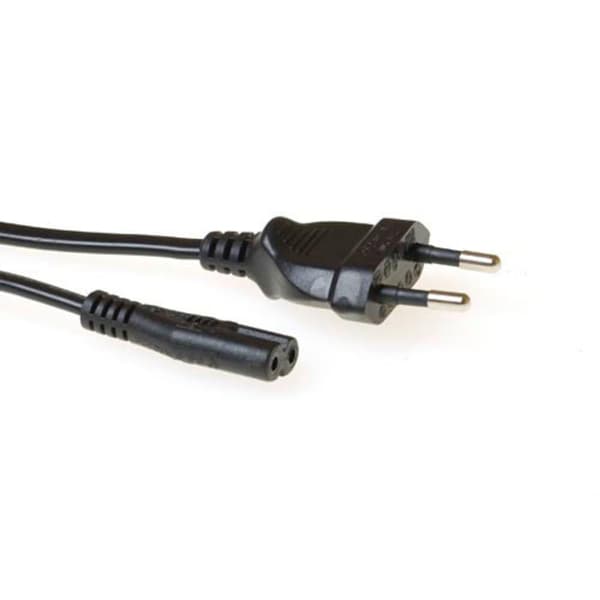 ACT Powercord Euro hane - C7 hona svart 1 m (AK5417)