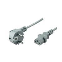 shiverpeaks Type F/C13 1,8m - Strømstik type F - C13 kobling - Han/hun - Vinklet - Lige - Nikkel (BS60006-GR)
