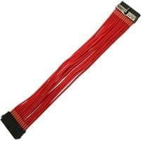 Nanoxia 24-pin ATX forlænger - strømforsyning forlængerkabel - 30 cm - rød (900300024)