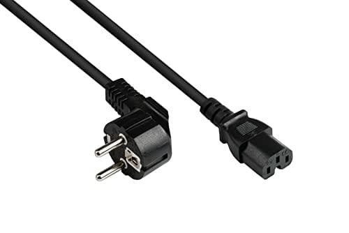 Alcasa P0150-S050 Strømkabel Sort 5 m strømstik Type E+F C15 kobling (P0150-S050)