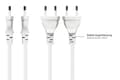 Miniatyrbillede 3 af 4: Gode forbindelser Euro Extension - 1m - Euro-stik Type C (lige) til Euro-stik (lige) - COPPER CONDUCTORS CU - Kernesektion: 0,75 mm² - Strømkabelforlæ