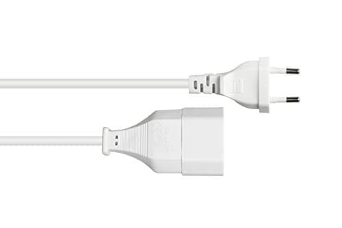 Gode forbindelser Euro Extension - 1m - Euro-stik Type C (lige) til Euro-stik (lige) - COPPER CONDUCTORS CU - Kernesektion: 0,75 mm² - Strømkabelforlæ