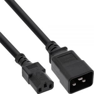 InLine - Strømledning - IEC 60320 C13 til IEC 60320 C20 - 10A - 3,0 m - Sort (16659E)