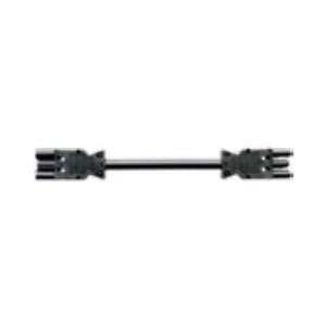 Bachmann H05VV-F 3G - Strømforsyning forlængerkabel - GST18i3 (W) til GST18i3 (M) - 1,5 m - Sort
