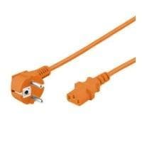 Wentronic Goobay kylmälaitteen liitäntäkaapeli kulmikas, 3 m, oranssi - tyyppi F (tyyppi F, CEE 7/7) > laiteliitäntä C13 (kylmälaiteliitäntä) (95289)