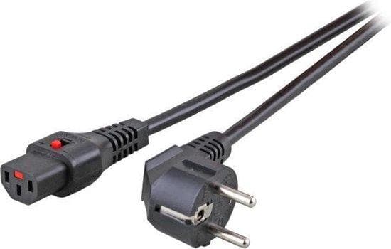 EFB-Elektronik EFB netkabelbeskyttelse. 90°-C13 180°, IEC Lock, bw, 3,0 m, 3x1,00 (EK600SW.3)