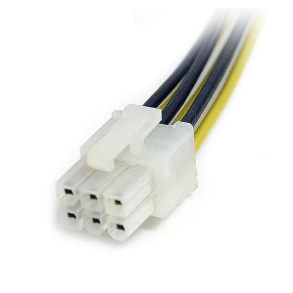 StarTech.com 6-pin PCI Express Splitter Kabel - Strømfordeler - PCI Express strømforsyning 6-pin (M) - PCI Express strømforsyning 6-pin (W) - 15cm - G