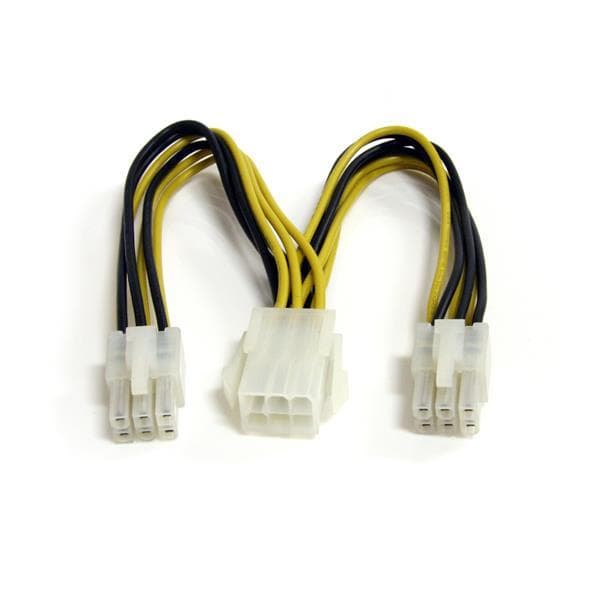 StarTech.com 6-pin PCI Express Splitter Kabel - Strømfordeler - PCI Express strømforsyning 6-pin (M) - PCI Express strømforsyning 6-pin (W) - 15cm - G