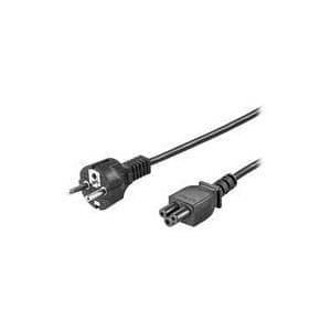 Wentronic Goobay verkkoliitäntäkaapeli (maadoituskontakti), 1,8 m, musta, musta - tyyppi F (tyyppi F, CEE 7/7) > laitepistoke C5 (93586)