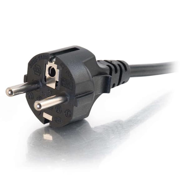C2G 2 m 16 AWG europæisk strømkabel (IEC320C13 til CEE7/7)