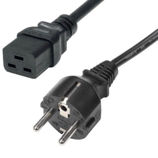InLine - Strømkabel (250 VAC) - CEE 7/7 (SCHUKO) (M) - IEC 320 EN 60320 C19 16A - 50 cm - Sort (16658H)