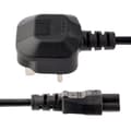Pikkukuva 3 / 4: StarTech.com kannettavan tietokoneen virtajohdon 3 paikka Iso-Britannialle - BS-1363 - C5 Clover Leaf - Virtajohto (250 VAC) - BS 1363 (M) - IEC 320 E