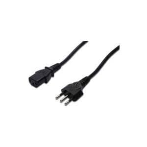 Digitus ASSMANN - Strømledning (250 VAC) - CEI 23-50 (M) - IEC 320 EN 60320 C13 - 1,8 m - støbt - Sort - Italien (AK-440113-018-S)