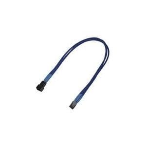 Nanoxia 3-nastainen Molex-jatkojohto - Jatkojohto - Molex, 3-pin - Molex, 3-pin - 30 cm - Sininen