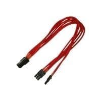 Nanoxia - Strømforsyning - PCI Express Power Delivery 6 Pin (W) - 8 Pin PCI Express Power Connector med aftagelig 2 Pin sektion (M) - 30 cm - Rød (900