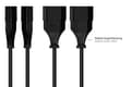 Pikkukuva 4 / 4: Hyvät liitännät Eurojatko - 50 cm - Europistoke tyyppi C (suora) Euro-liittimeen (suora) - KUPARIJOHDIN CU - Johdon poikkipinta: 0,75 mm² - Virtajohdo