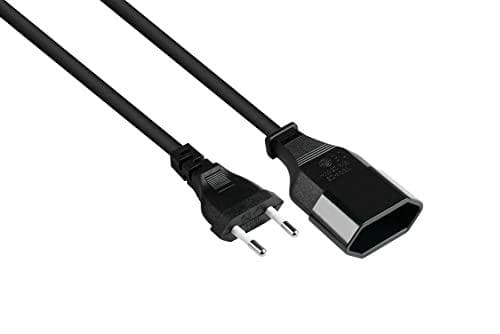 Hyvät liitännät Eurojatko - 50 cm - Europistoke tyyppi C (suora) Euro-liittimeen (suora) - KUPARIJOHDIN CU - Johdon poikkipinta: 0,75 mm² - Virtajohdo