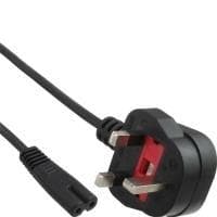 InLine netledning Netstik England - Euro 8/Socket 1,8 m Sort (16654E)