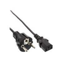 InLine - Strømledning - IEC 320 EN 60320 C13 - CEE 7/7 (SCHUKO) (M) - 1,0m - støbt - Sort - Europa (16651D)