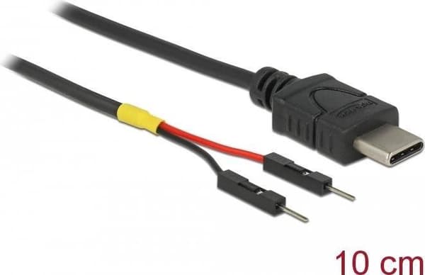 Delock USB-virtajohto Type-Câ„¢ 2 x napapistokkeeseen, yksitehoinen 10 cm (85418)
