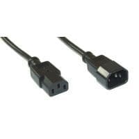 INLINE - Forlængerledning til strømforsyning - IEC 320 EN 60320 C13 - IEC 320 EN 60320 C13 - 50 cm - Sort (16605)