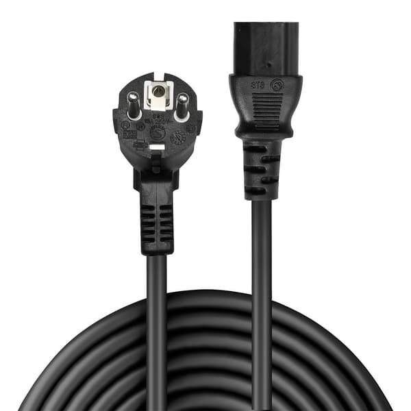 Lindy IEC-strømledning, 3 m strømledning med IEC-stik - Sort (30336)