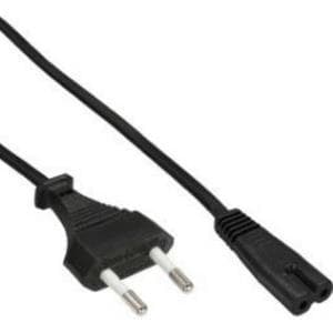 InLine - Strömkabel - Europlugg (M) till IEC 60320 C7 - 50 cm - Svart (16654X)
