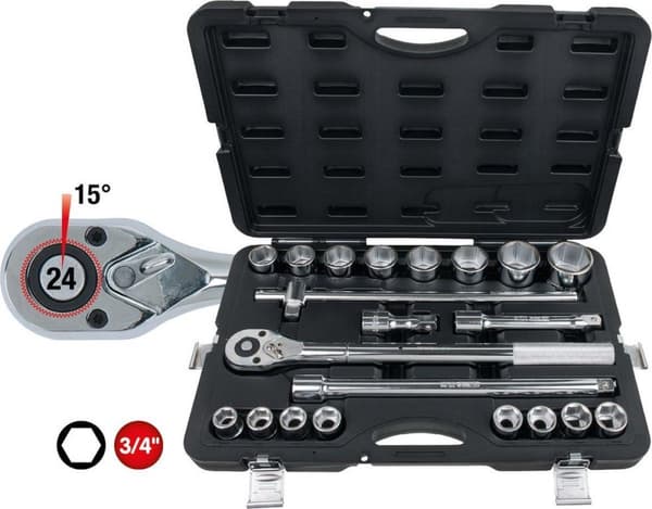 KS Tools 911.0721 911.0721 Hylsnyckelsats 21 st