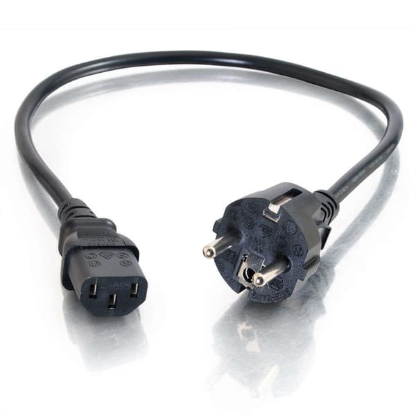 3m 16 AWG europæisk strømkabel (IEC320C13 til CEE7/7)