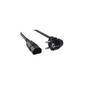 Bachmann H05VV-F 3G 1,50 mm² - strømkabel - CEE 7/7 vinkelret på IEC 60320 C13 - 250 V - 10 A - 50 cm - formet, rund - sort