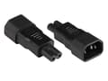 Pikkukuva 1 / 2: Virtalähteen IEC-liitin C14 (suora) C7/Euro 8 -liitäntään (suora), UL, musta, Good Connections® (PA-1470S)