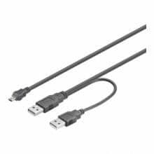 USB 2.0 data+strömkabel 0,6m