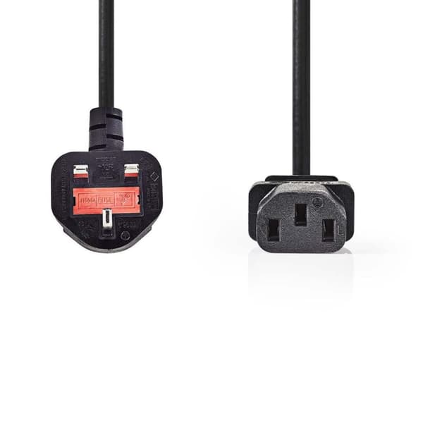 Nedis CEGP11100BK20 Strømkabel Stik Type G (UK) - IEC-320-C13 2,0 M Sort
