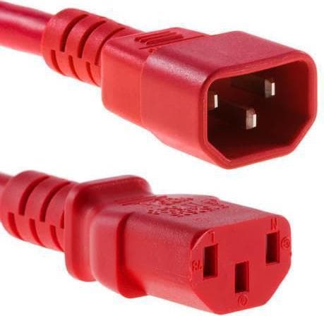 Microconnect PE040630RED. Kabellængde: 3 m, stik 1: C14-kobling, stik 2: C13-kobling. Indgangsstrøm: 10A (PE040630RED)