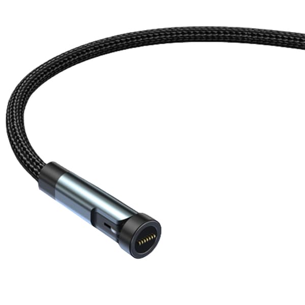 INF Magnetisk to meters USB C-ladekabel for hurtiglading, 3A Sort