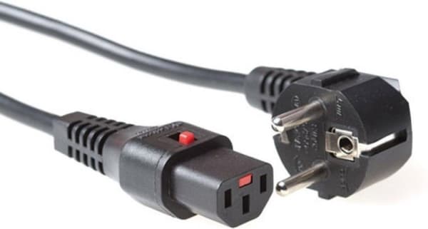 ACT 3,0m Schuko CEE 7/7 - C13 - M/F Sort 3 m CEE7/7 C13 kobling (AK5041)
