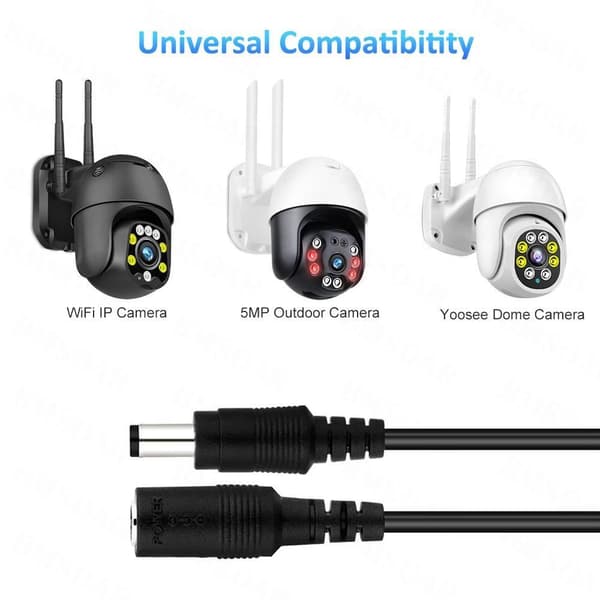 universal 10m DC 12V strömförlängningskabel för övervakningskamera, mångsidig