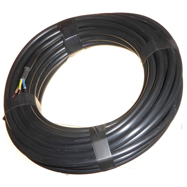 10 meter 1,5 mm 3-kärnig CYKY-J kabel 450/750 V svart tuff slitstark – perfekt utomhus trädgård eluttag brytare – solid kärna