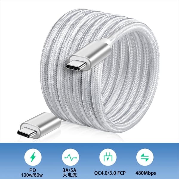 Type-C - Type-C -kaapelin latauskaapeli PD100W 480 Mbps